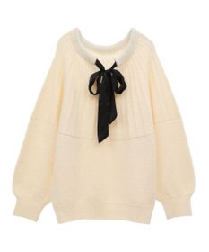 Green Parks ボウタイリボン付きニット