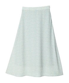 earth music&ecology フラワープリントフレアスカート