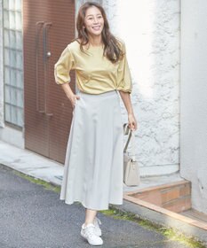 ANY 【接触冷感】シルケットスムース ツイストスリーブトップス