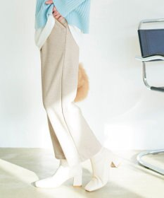 Tiaclasse L ミニチェッカー裏起毛・ストレートパンツ