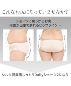 BRADELIS New York 【BRADELIS NewYork peace】シルク混素肌しっとりDailyショーツ26 ブラデリス 補正下着 深め