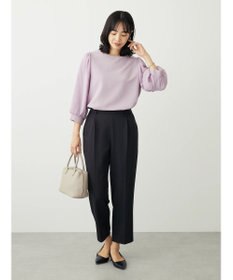 Green Parks 袖異素材使いリップルプルオーバー