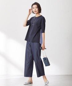 J.PRESS LADIES L 【洗える】ライトデニム セミワイド パンツ