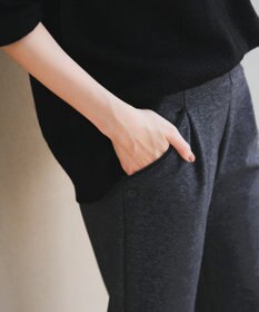 Tiaclasse L ミニチェッカー裏起毛・ストレートパンツ