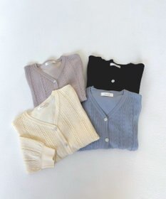 Feroux 【洗える】ビジューボタン カーディガン