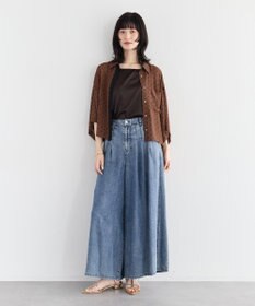 YECCA VECCA 【2点SET】キャミ付きシアードットシャツ