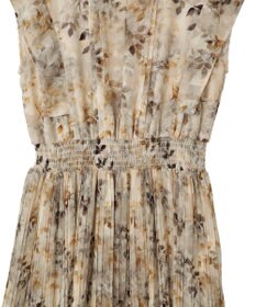 YECCA VECCA ぼかし柄プリーツワンピース