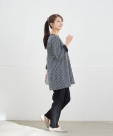 Tiaclasse L 【ストレッチジョーゼット】スリットテーパードパンツ