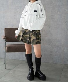 WEGO パイピングハーフジッププルパーカー