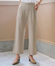 Tiaclasse L ミニチェッカー裏起毛・ストレートパンツ