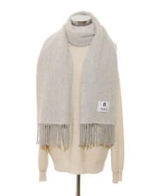 MOONBAT 【日本製】FURLA アルパカ混ヘリンボーンマフラー／幅50cm