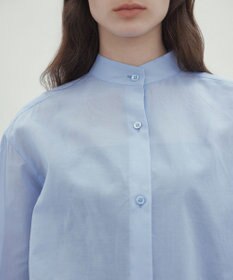 BEIGE， 【洗える】PLUMERIA / コットンシアーバックボウタイブラウス