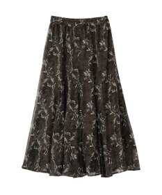 YECCA VECCA ボタニカル柄シアーロングスカート