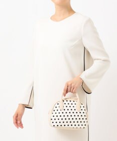 UNBILLION perche 牛革ハラコタイプ×ゴートハーフムーン2wayボストン