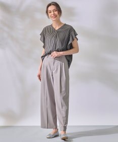 ANY 【洗濯機可能/ウエストゴム】美脚２タック ワイドパンツ