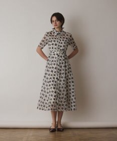 GRACE CONTINENTAL ドローイングプリントワンピース