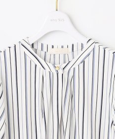 ANY SIS 【接触冷感・吸水速乾・UVケア】エアリードレープスムース 七分袖ブラウス