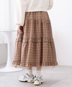 WEGO 【ウエストゴム】フリルティアードボリュームスカート