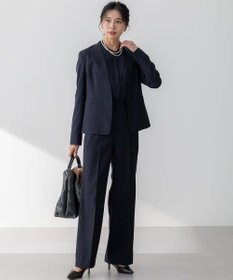 23区 S 【セットアップ対応/防シワ性/洗える】アイアスマットストレッチ セミワイド パンツ