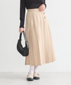 earth music&ecology サイドバックルプリーツスカート