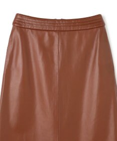 BEIGE， 【Precious 9月号掲載】CLYDE / ステッチベルトラムレザースカート