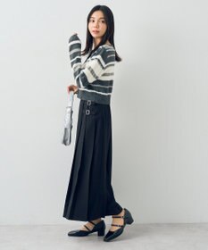 earth music&ecology サイドバックルプリーツスカート