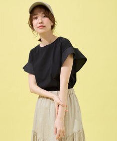 ANY 異素材コンビフリルスリーブプルオーバー