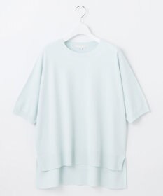 自由区 L 【接触冷感・UVカット・WEB限定カラーあり】クレープストレッチプルオーバー ニット