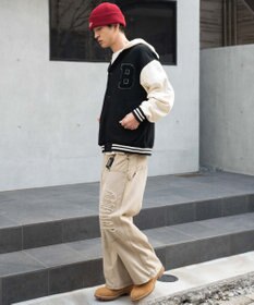 WEGO 【ユニセックス着用ITEM】スウェットフードスタジャン