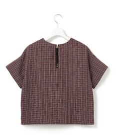 23区 【洗える】ツイーディーカラーミックス ハーフスリーブ ブラウス