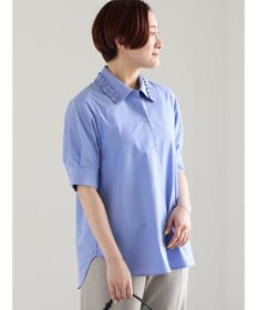 Te chichi ミニフリルトリムカラーブラウス