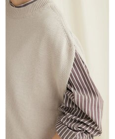 CRAFT STANDARD BOUTIQUE 洗える クルーネックニットベスト