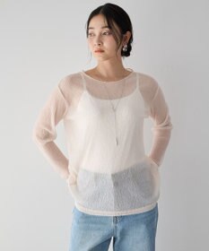 YECCA VECCA 袖レースシアートップス