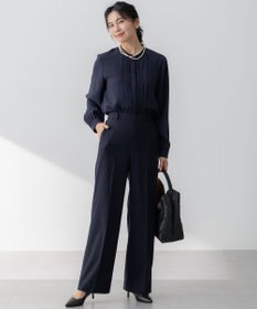 23区 S 【セットアップ対応/防シワ性/洗える】アイアスマットストレッチ セミワイド パンツ