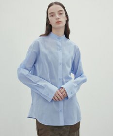 BEIGE， 【洗える】PLUMERIA / コットンシアーバックボウタイブラウス