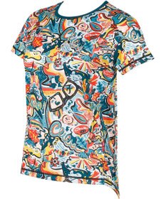 CW-X 【WOMEN】 CW-X 【CHUMS (チャムス)コラボ】 レディーストップス 薄軽ランニングシャツ 吸汗速乾(本体) UVカット率90％以上(本体) 3分袖 半袖 レディース LNY510 /ワコール