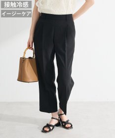 Green Parks きれいシルエット麻調パンツ（テーパード）