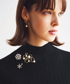 組曲 リブハイネック  ニット