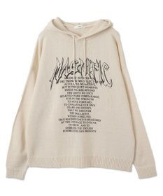 WEGO グラフィックプリントニットパーカー