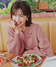 Tiaclasse 【安田美沙子さん着用・新色追加・洗える】ボリュームパフスリーブニット