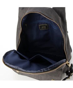 UNBILLION perche / 牛革かぶせキャンバスリュックサック