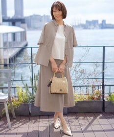 J.PRESS LADIES L 【2WAY】コットンスムース フレンチスリーブ カットソー