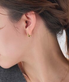 Phoebe 【限定セット】ビッグドロップメタルチェーンネックレス×ドロップハーフフープミニピアス