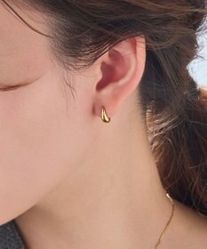 Phoebe 【限定セット】ビッグドロップメタルチェーンネックレス×ドロップハーフフープミニピアス