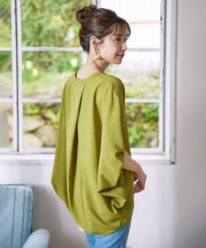 Tiaclasse 【洗える】麻調ドルマンタックシャツ