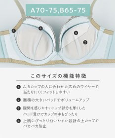 AMPHI ブラジャー パーソナル設計 脇高 背中スムージング A～Gカップまで対応 大きいサイズ 【stylist 4U スタイリストフォーユー】 ブラ BOG313 アンフィ／ワコール