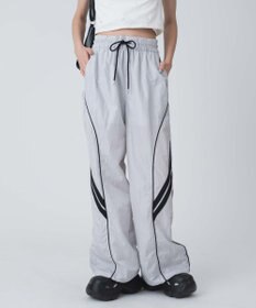 WEGO 【ウエストゴム】パイピングトラックパンツ