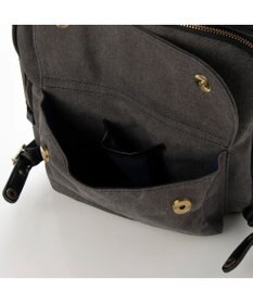 UNBILLION perche / 牛革かぶせキャンバスリュックサック