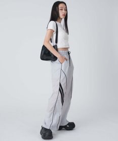 WEGO 【ウエストゴム】パイピングトラックパンツ