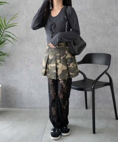 WEGO レイヤードレースアップ長袖トップス